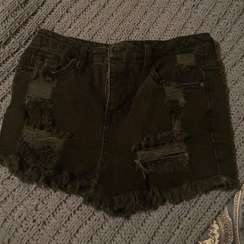 Black Jean shorts